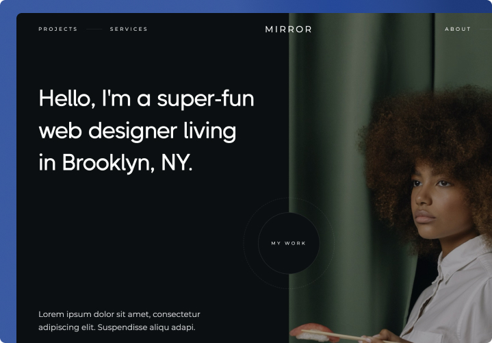 Mirror Webflow Template